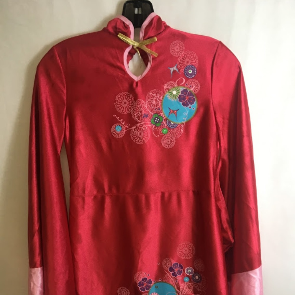 Girls Pink Kimono 3 piece Geisha Costume 8-10 NWOT